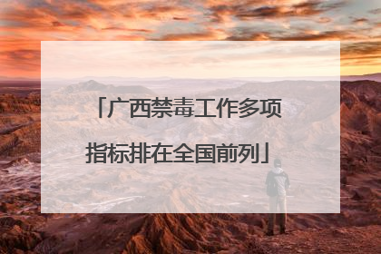 广西禁毒工作多项指标排在全国前列