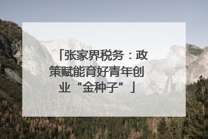 张家界税务：政策赋能育好青年创业“金种子”