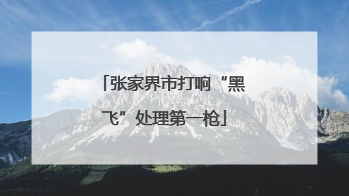张家界市打响“黑飞”处理第一枪