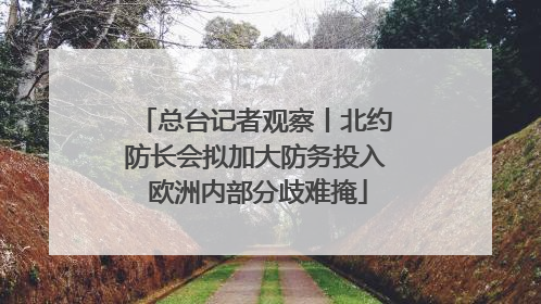 总台记者观察丨北约防长会拟加大防务投入 欧洲内部分歧难掩