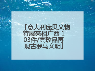 意大利庞贝文物特展亮相广西 103件/套珍品再现古罗马文明