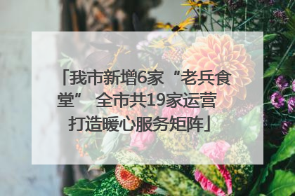 我市新增6家“老兵食堂” 全市共19家运营 打造暖心服务矩阵