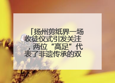 扬州剪纸界一场收徒仪式引发关注，两位“高足”代表了非遗传承的双轨力量