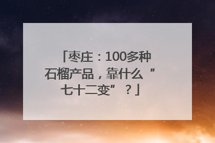 枣庄：100多种石榴产品，靠什么“七十二变”？