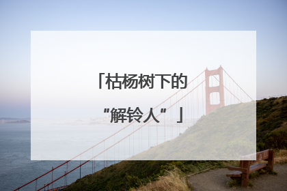 枯杨树下的“解铃人”
