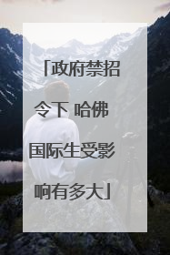 政府禁招令下 哈佛国际生受影响有多大