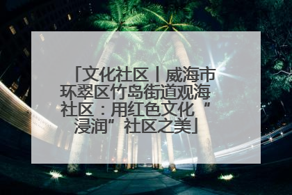 文化社区丨威海市环翠区竹岛街道观海社区：用红色文化“浸润”社区之美