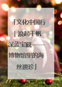 文化中国行｜浪起千帆 深蓝宝藏——博物馆里的海丝遗珍