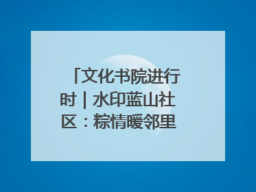 文化书院进行时｜水印蓝山社区：粽情暖邻里，端午共安康
