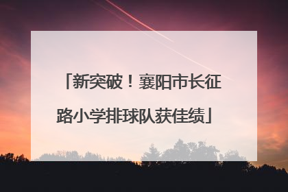 新突破！襄阳市长征路小学排球队获佳绩