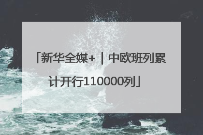 新华全媒+｜中欧班列累计开行110000列