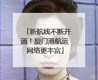 新航线不断开通！厦门港航运网络更丰富