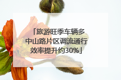 旅游旺季车辆多 中山路片区调流通行效率提升约30%