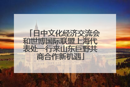 日中文化经济交流会和世博国际联盟上海代表处一行来山东巨野共商合作新机遇
