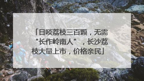 日啖荔枝三百颗，无需“长作岭南人”，长沙荔枝大量上市，价格亲民
