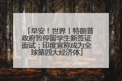 早安！世界丨特朗普政府暂停留学生新签证面试；印度宣称成为全球第四大经济体