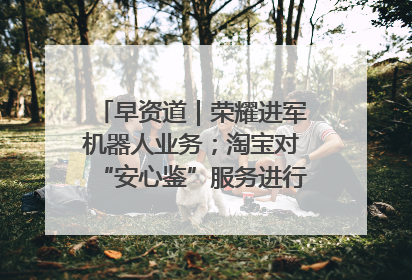 早资道｜荣耀进军机器人业务；淘宝对“安心鉴”服务进行逐步下线调整