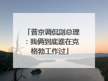 普京调侃副总理：我俩到底谁在克格勃工作过