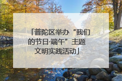 普陀区举办“我们的节日·端午”主题文明实践活动