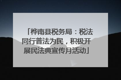 桦南县税务局：税法同行普法为民，积极开展民法典宣传月活动