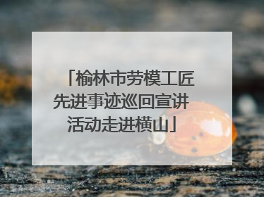 榆林市劳模工匠先进事迹巡回宣讲活动走进横山