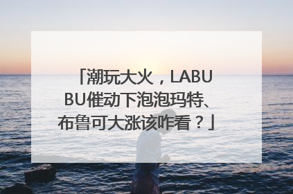 潮玩大火，LABUBU催动下泡泡玛特、布鲁可大涨该咋看？