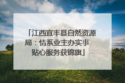 江西宜丰县自然资源局：情系业主办实事 贴心服务获锦旗