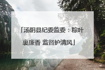 汤阴县纪委监委：粽叶裹廉香 监督护清风