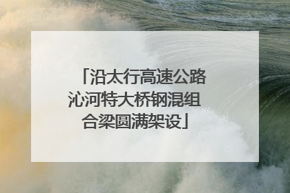 沿太行高速公路沁河特大桥钢混组合梁圆满架设