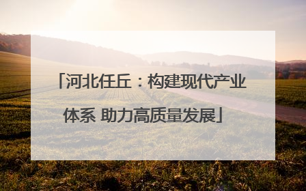 河北任丘：构建现代产业体系 助力高质量发展