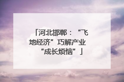 河北邯郸：“飞地经济”巧解产业“成长烦恼”
