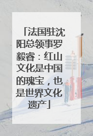 法国驻沈阳总领事罗毅睿：红山文化是中国的瑰宝，也是世界文化遗产