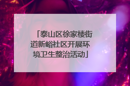 泰山区徐家楼街道新峪社区开展环境卫生整治活动
