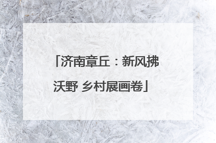 济南章丘：新风拂沃野 乡村展画卷