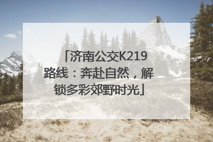 济南公交K219路线：奔赴自然，解锁多彩郊野时光