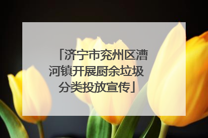 济宁市兖州区漕河镇开展厨余垃圾分类投放宣传