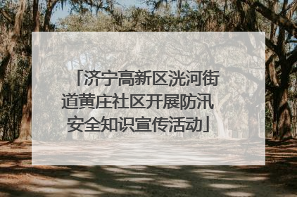 济宁高新区洸河街道黄庄社区开展防汛安全知识宣传活动