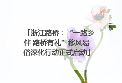浙江路桥：“一路乡伴 路桥有礼”移风易俗深化行动正式启动