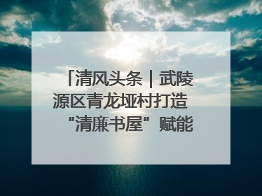 清风头条｜武陵源区青龙垭村打造“清廉书屋”赋能乡村振兴新风尚