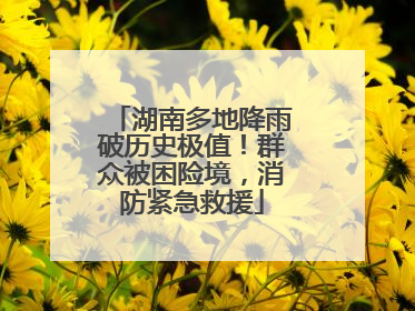 湖南多地降雨破历史极值！群众被困险境，消防紧急救援