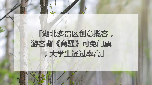 湖北多景区创意揽客，游客背《离骚》可免门票，大学生通过率高