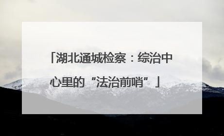 湖北通城检察：综治中心里的“法治前哨”