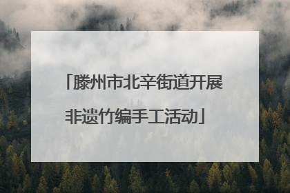 滕州市北辛街道开展非遗竹编手工活动