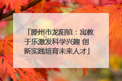 滕州市龙阳镇：寓教于乐激发科学兴趣 创新实践培育未来人才
