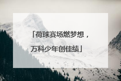 荷球赛场燃梦想，万科少年创佳绩