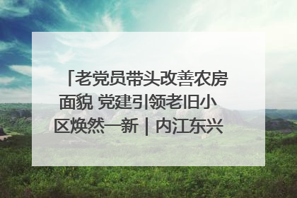 老党员带头改善农房面貌 党建引领老旧小区焕然一新｜内江东兴“红”在哪？④