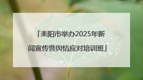 耒阳市举办2025年新闻宣传暨舆情应对培训班
