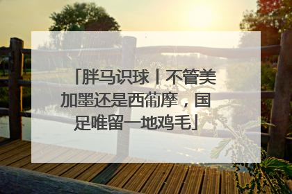 胖马识球丨不管美加墨还是西葡摩，国足唯留一地鸡毛