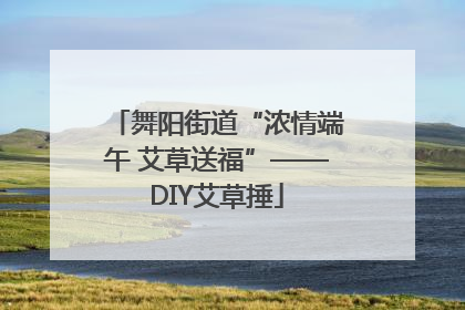 舞阳街道“浓情端午 艾草送福”——DIY艾草捶