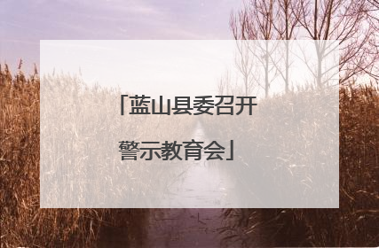 蓝山县委召开警示教育会